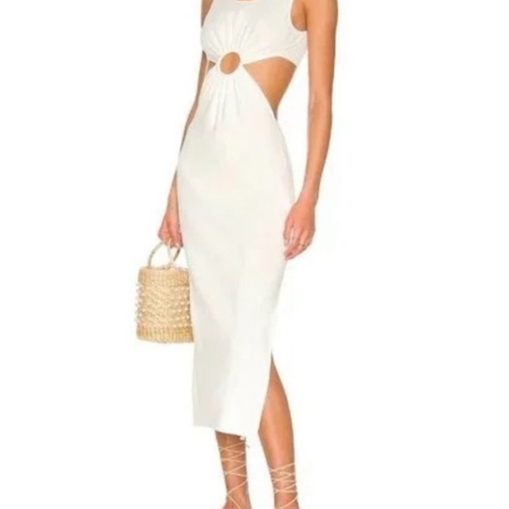 SOLID & STRIPED White Halter Dress